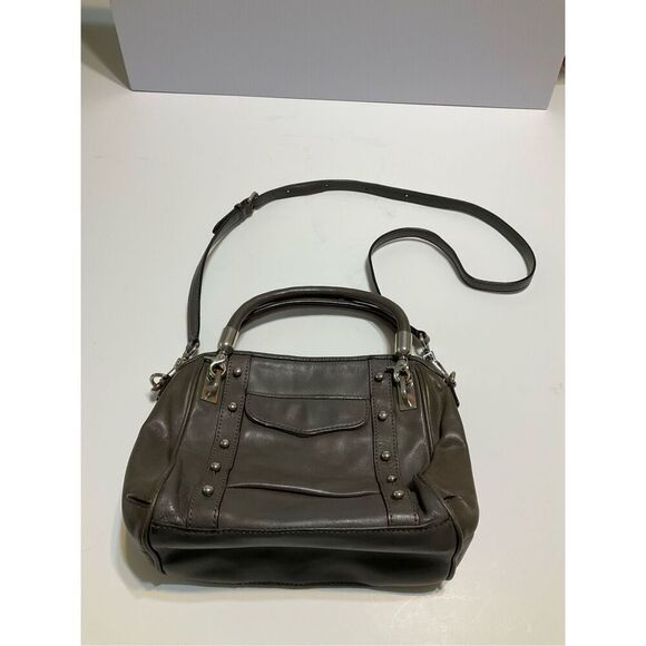 Rebecca Minkoff Leather Shoulder Bag, grey with Silver hardware. Heavy! - Picture 16 of 16